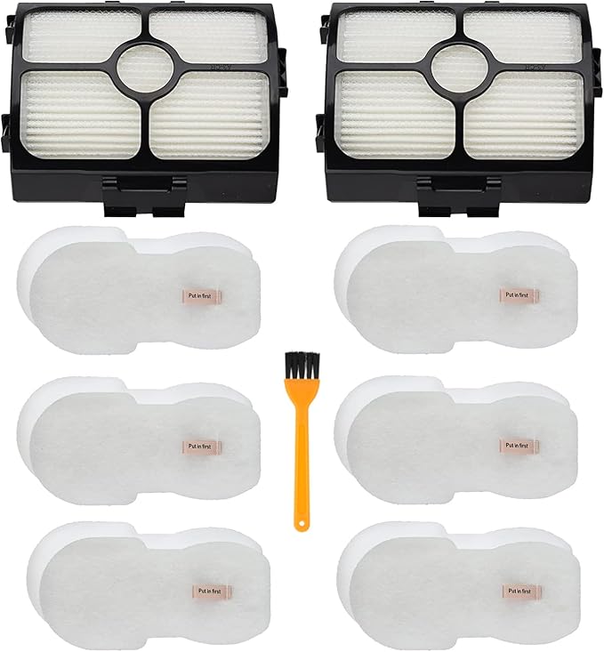 Vacuum Filter Replacement for Shark HZ3002 HZ3000 HZ4001AMZ HZ4002 Stratos Ultralight Corded Stick Vacuum Cleaner, Replace part XFFKHZ3000 XHFHZ3000, 2 HEPA Filter & 6 Foam and Felt Filters - AquaVibe