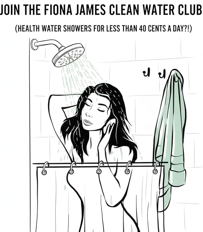 Shower Head Water Filter Replacement For The Fiona James Showerhead - High Pressure Shower Heads Replacement For Smooth Hair & Skin - Replacement Cartridge Fits The Fiona James Filtered Shower Head