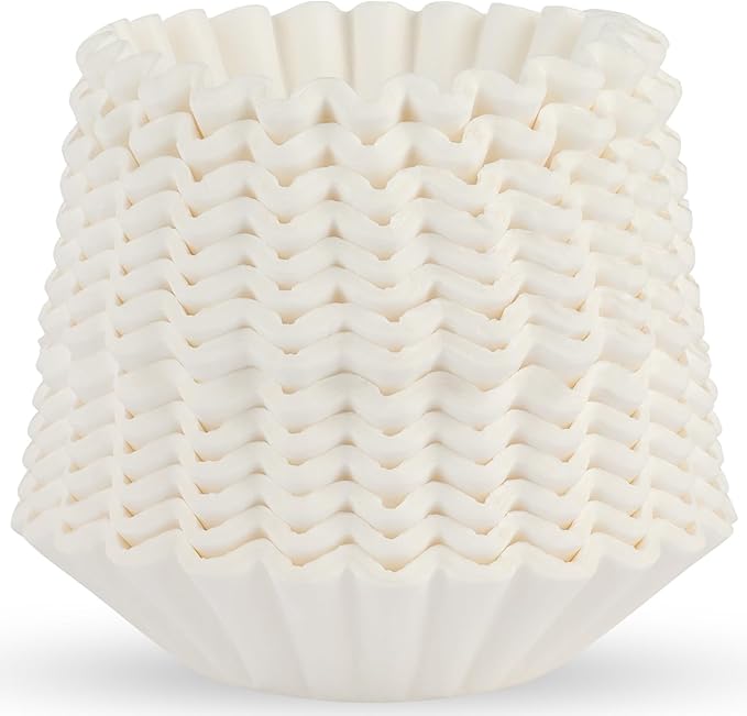 Tupkee Coffee Filters 8-12 Cups - 700 Count, Basket Style, White Paper, Chlorine Free Coffee Filter, Made in the USA