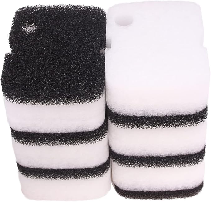 Replacement Filter Foam Bio-Floss Set Compatible with Cascade 700/1000 GPH Canister Filter (12x Floss Pad, 6X Bio Sponge)