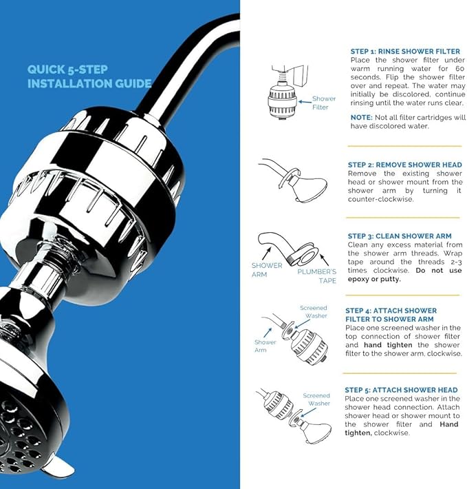 AquaBliss High Output Revitalizing Shower Filter - Reduces Dry Itchy Skin, Dandruff, Eczema, and Dramatically Improves The Condition of Your Skin, Hair and Nails - Brushed Nickel (SF100-BN)