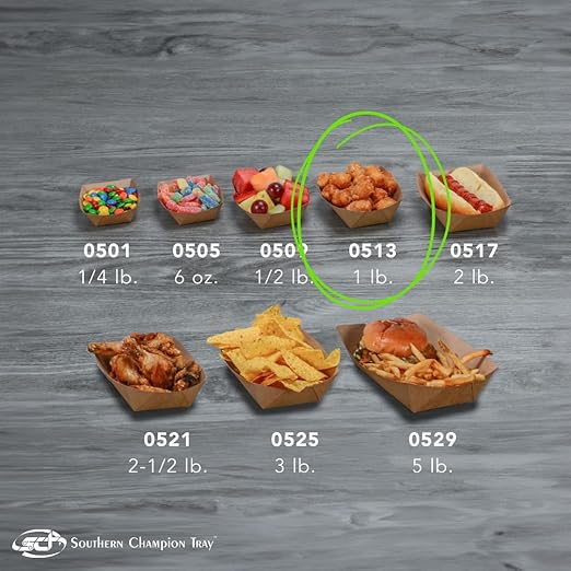 Southern Champion Tray 0513 #100 ECO Kraft Paperboard Food Tray, 1 lb Capacity (Case of 1000)