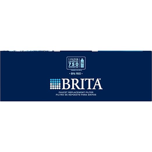Brita Replacement Water Filter for Faucet Mount, Removes 99% of Lead, Sink Filtration System, Chrome, 3 Count