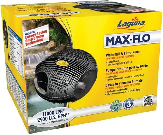 Laguna Max-Flo 2900 Electronic Waterfall and Filter Pump for Ponds Up to 5800-Gallon