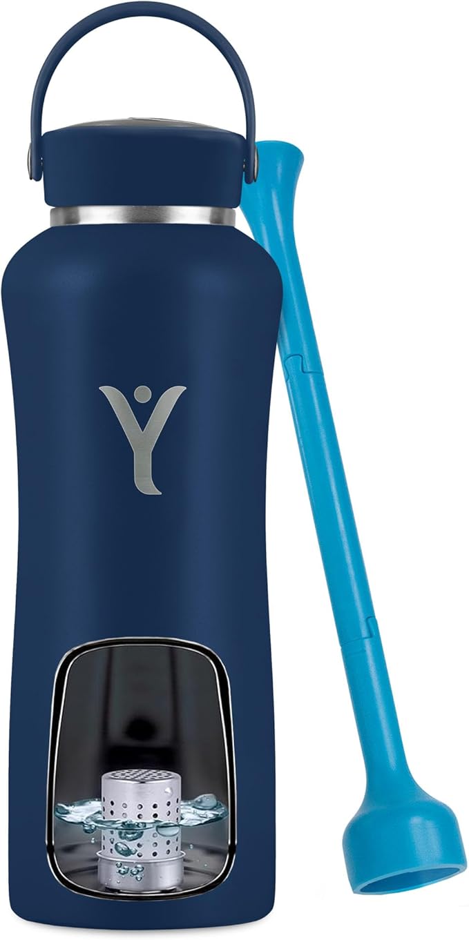 DYLN Hydrogen Water Bottle | Create Hydrating Alkaline Hydrogen-Rich Water Up to 9 pH | Vacuum Insulated Stainless Steel Water Bottle | Keeps Water Cold for 24 Hours