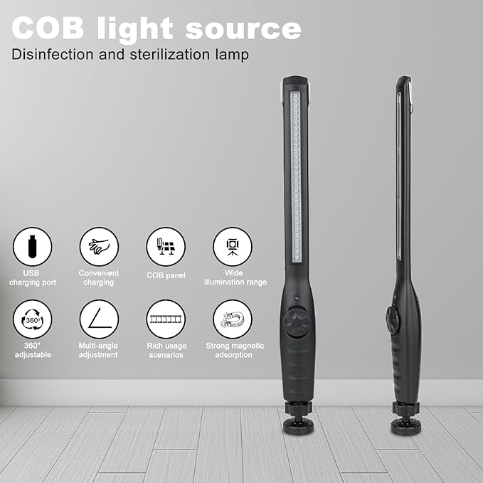 Travel UV Light Sanitizer Wand, Home Disinfection Device,Portable UV Light Disinfection Lamp USB Rechargeable