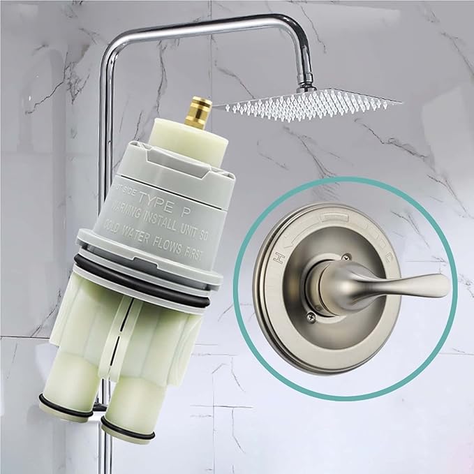 RP46074 Shower Valve Cartridge Assembly Compatible For Shower and Tub 13/14 Series Faucet, Single-handle Universal Repair Assembly, Replacement Monitor Cartridge.