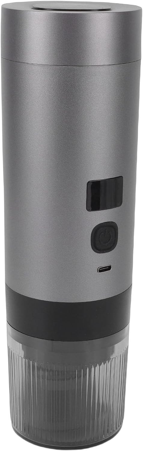 Zerodis Coffee Makers 3 in 1 Rechargeable Coffee Maker with Spoon 200ml Fast Heating Temp Digital Display Fine Mesh Filter Cold Hot Extraction for Camping Office Portable Machine