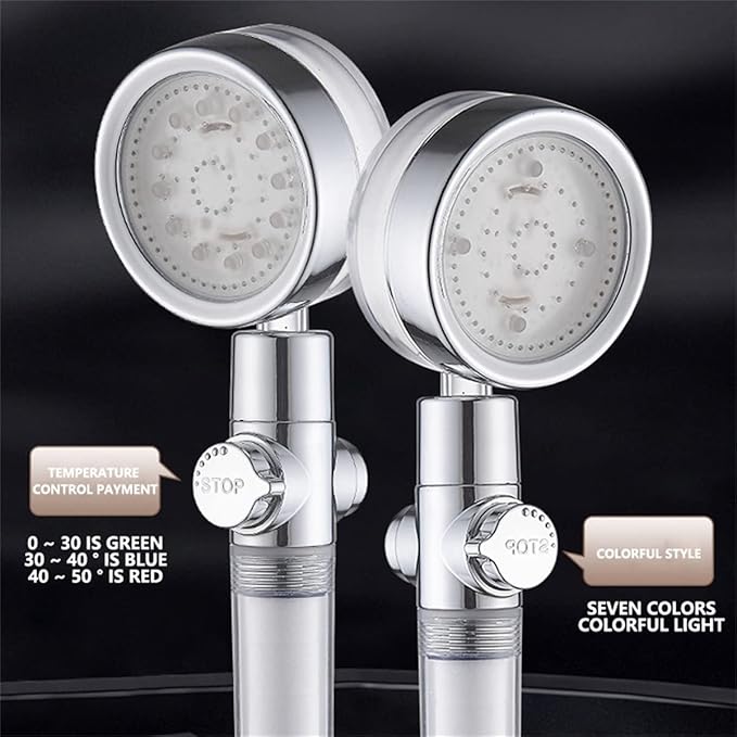 High Pressure Shower Heads,3 Modes Shower Head with Handheld Power Wash to Clean Bathroom 3.9" Rain Showerhead with 70 Inches Extra Long SS Hose,Hard Water Filter & Adjustable Bracket,C