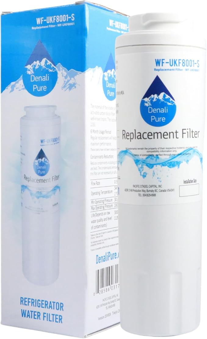 Replacement for for KitchenAid KBFS22EWMS Refrigerator Water Filter - Compatible with with KitchenAid 4396395 Fridge Water Filter Cartridge