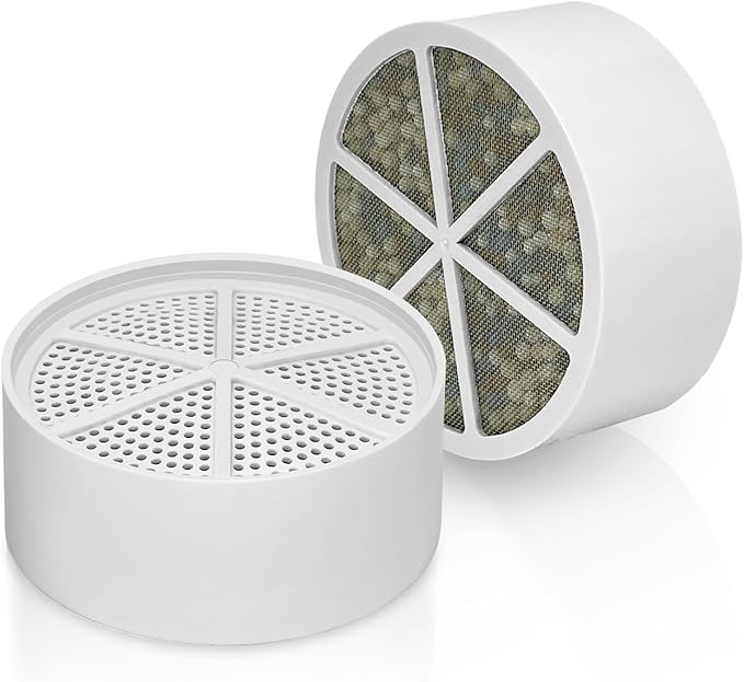 AWO 2 PACK Replacement Bathtub Water Filter for Tub Compatible with Fitespot,SHLLKTTRY,JUSTOWE,NIROKET,CUOLL Bath Filter,Multi Stage Filter for Softer Skin & Hair Reduces Chlorine & Harmful Substance - AquaVibe