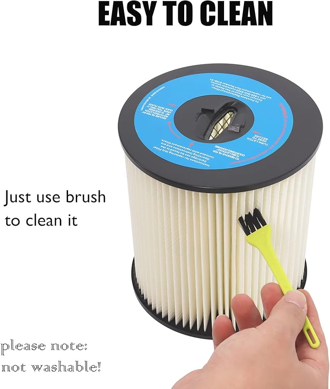 8106-01 Central Vac Filter Replacement Compatible with Dirt Devil CV2000 CV2200 CV2600, 7 inch Central Vacuum Cleaner Filter Compatible with Vacuflo FC300 FC520 FC530 FC550 FC610 - AquaVibe