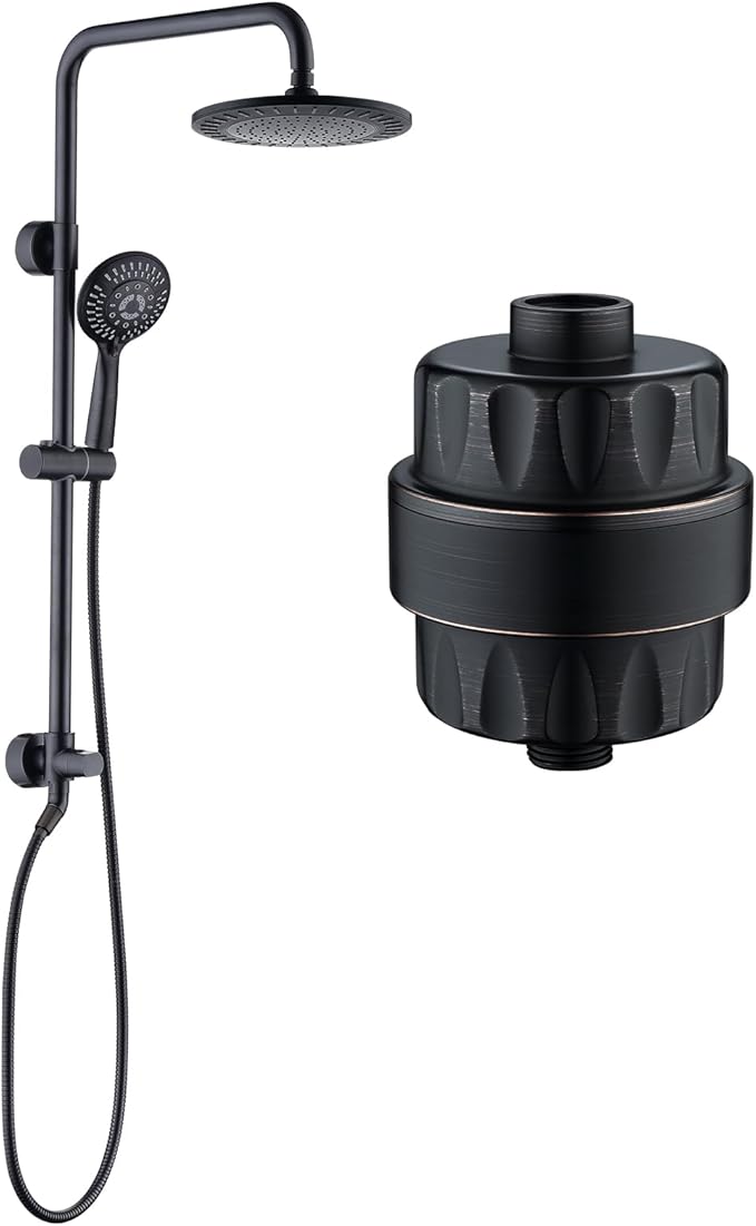 Rain Shower Heads System with High Output Shower Filter for Hard Water