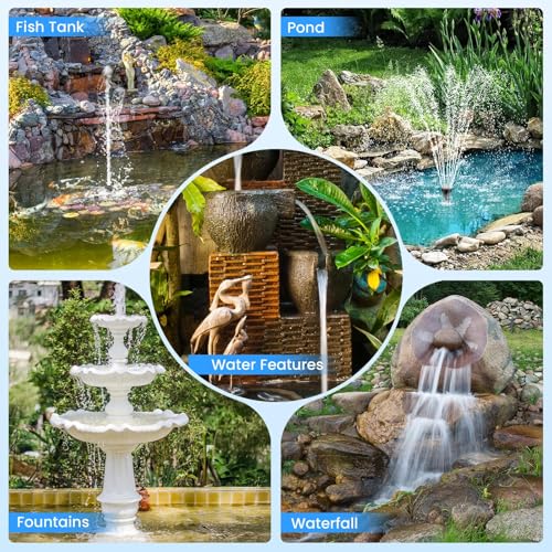 Pond Filter with 12W Solar Fountain Pump