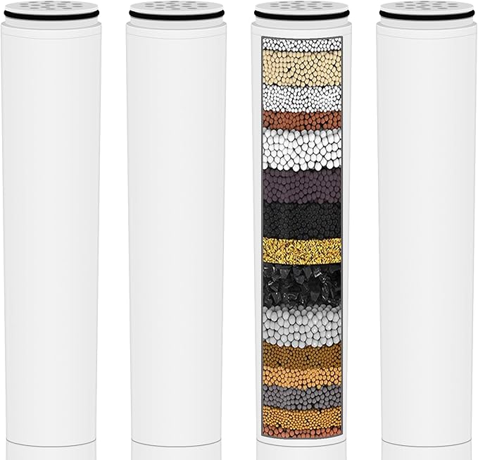 4 PACK Replacement Shower Head Filter Cartridge Compatible with Co bbe Handheld Showerhead