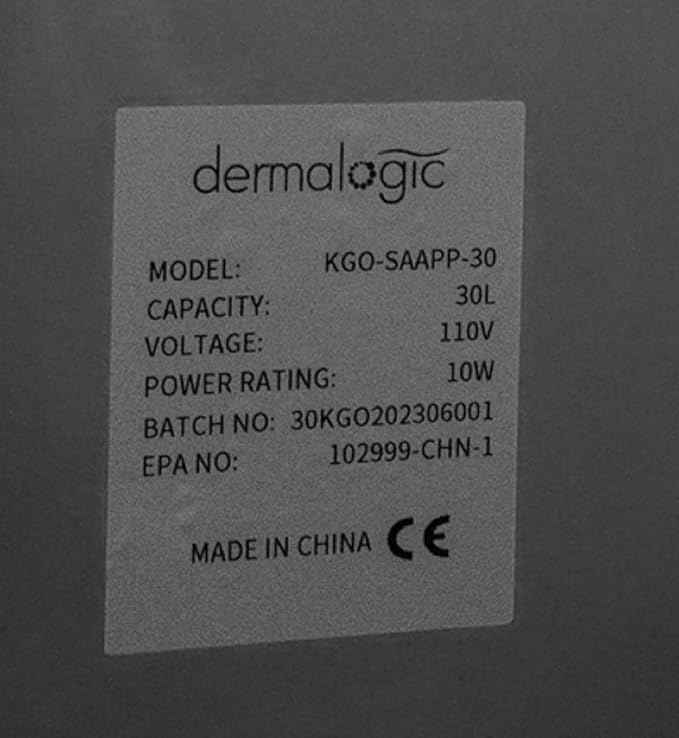 DERMALOGIC Sanitizer Instrument & Towel Sterilizer UV Ozone Cabinet (30L Capacity) for Massage Facial Spa Beauty Salon Nails Shop Tattoo Studio Commercial Use