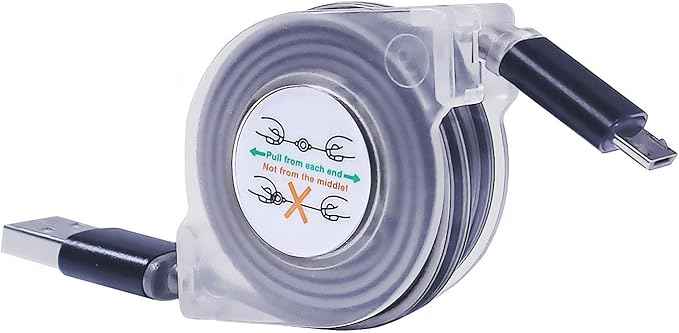 BoxWave Cable Compatible with LARQ Bottle PureVis 17 oz - miniSync, Retractable, Portable Sync Cable
