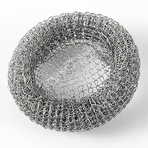 48 Pieces Lint Traps Washing Machine Stainless Steel Lint Snare Traps Laundry Mesh Washer Hose Filter with 48 Pcs Cable Tie (48 Count)