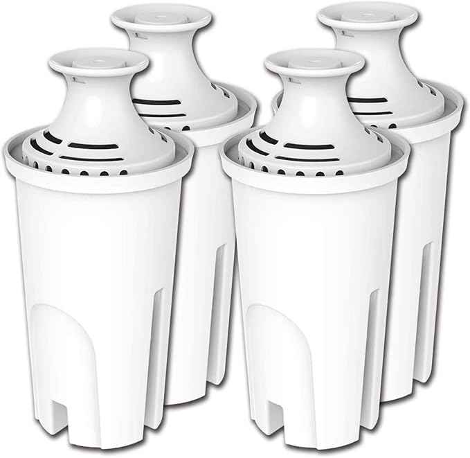 Replacement for Brita Filter, Water Pitcher. PUREUP Filter Compatible with Brita Pitcher Filter Standards Grand, Lake, Capri, Wave Classic 35557, OB03,Pack of 4-Reduces Bad Taste & Odor