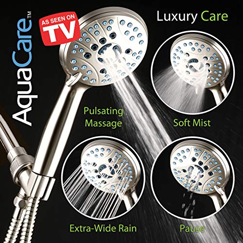 AquaCare 8 mode High Pressure Handheld Shower Head with 2