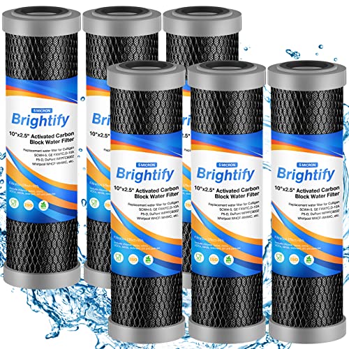 10"x2.5" 5 Micron Carbon Water Filter (6 Count)