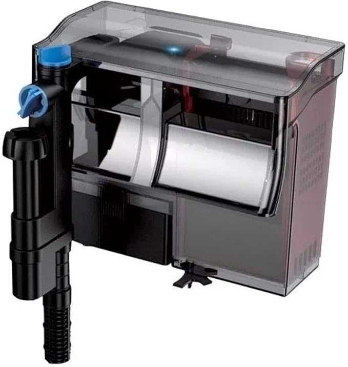 GRECH CBG-500 5W UV Hang On Back Aquarium Filter – 132 GPH HOB Power Filter for 10-30 Gallon Fish Tanks, External Filter with UV Water Clarifier