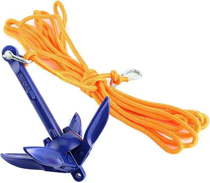Compact Folding Anchor Rope Hook Watercraft Acc for Boats Kayak Canoe Sailboat,