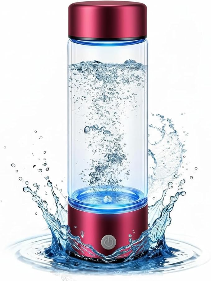 Hydrogen Water Bottle – Portable & Rechargeable – Enhance Hydration with Hydrogen-Rich Water Red