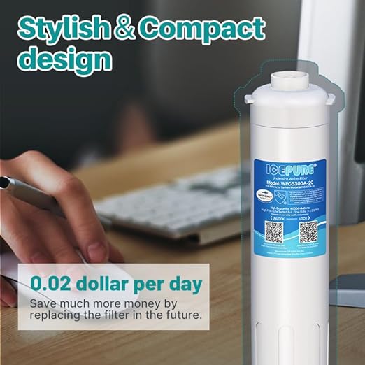 ICEPURE Under Sink Drinking Water Filter System with Replacement, 5 Years or 40000 Gallons Ultra High Capacity NSF/ANSI 42 Certified, 0.5 Micron Removes 99.99% Chlorine, Heavy Metals
