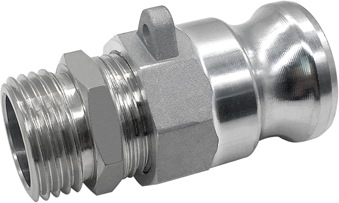 Aluminum Cam Lock Fitting Cam Groove Fitting 3/4" Male Adapter x GHT Male