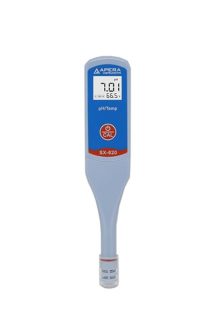 Apera Instruments SX620 pH Pen Tester Kit with 0.01 pH Accuracy, 3-Point Auto. Calibration, ATC