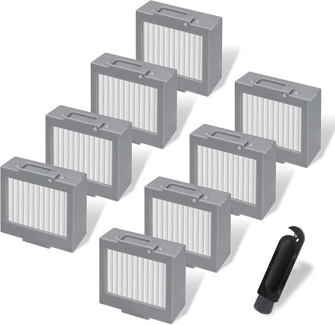 8-Pack Hepa Filter Replacement for iRobot Roomba Max 705 Vac/Plus 504 Vac Robot Vacuum Cleaner Parts Vacuum Filter, High Efficiency Filters + 1 Cleaning Brush - AquaVibe