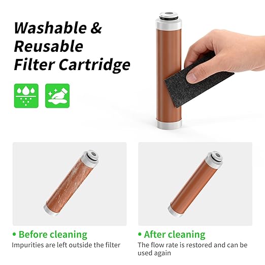 Portable Water Filter Pump,Camping Water Filter High-Volume Portable Purification Filter for Backpacking, Hiking, Emergency Preparedness,Camping