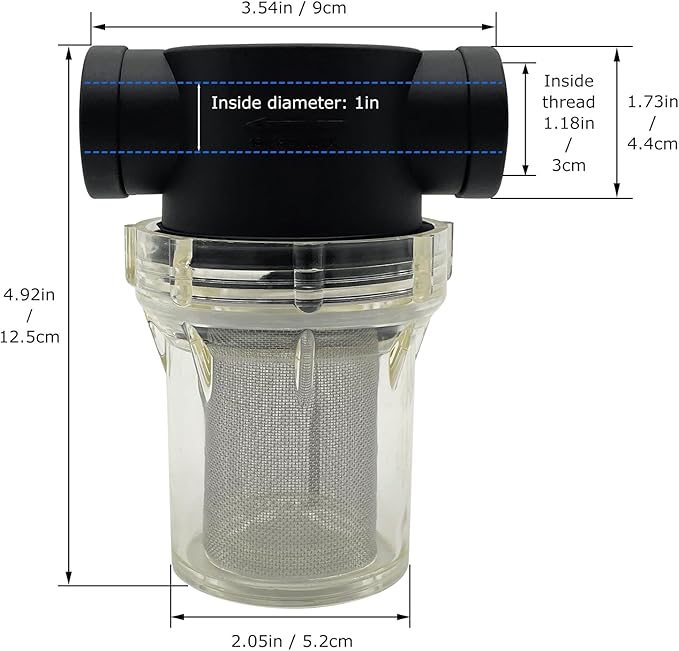 Female NPT in-Line Strainer with Stainless Steel Filter Screen (1 inch 40 mesh)