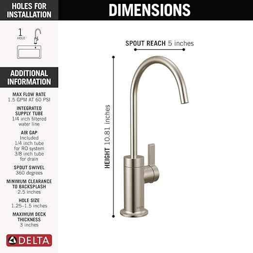 Delta Faucet Clarifi Under Sink Reverse Osmosis Water Filter System with Brushed Nickel Beverage Dispenser Faucet