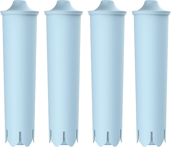 AQUA CREST Coffee Filter, Replacement for Jura® Filter Clearyl/Claris Blue Capresso® Clearyl Coffee Machine Water Filter, 4 Packs - AquaVibe