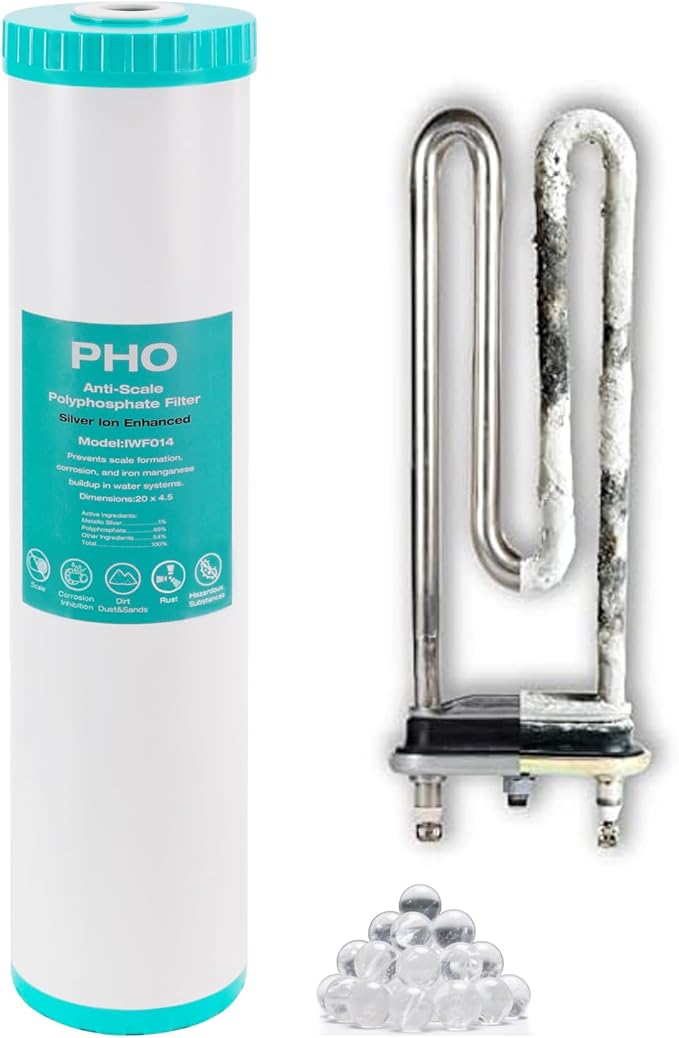 H&G Lifestyles 20 x 4.5 Whole House Anti-Scale Water Filter, Water Descaler Replacement Cartridge,Polyphosphate Scale Inhibitor Filter,for Any 20
