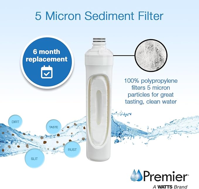 Flow-Pur 10 IN GAC/KDF RV Inline Filter for Use with System POE12DSA1KDF, Reduce Bad Taste and Odor, Optimize Water Purification, Improve Liquid Quality for Consumption