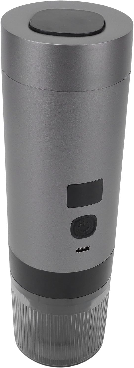 Zerodis Coffee Makers 3 in 1 Rechargeable Coffee Maker with Spoon 200ml Fast Heating Temp Digital Display Fine Mesh Filter Cold Hot Extraction for Camping Office Portable Machine