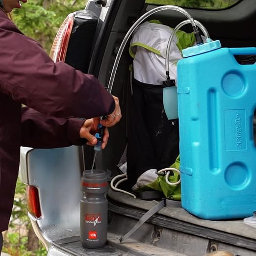 AquaBrick Water Purification System, Portable Water Filter for Camping, Best Survival Water Purifier for Emergency Drinking Water, Purifies Tap Water
