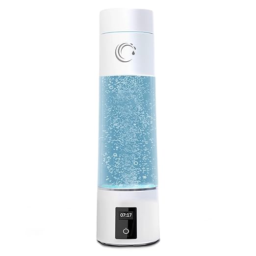 ECOFLOW Hydrogen Water Bottle Generator – Up to 5000PPB (5.0 PPM) SPE PEM Tech Water Ionizer – 10oz Portable Molecular H2 Maker, USB-C Rechargeable, LED Display – for Travel, Gym, Office