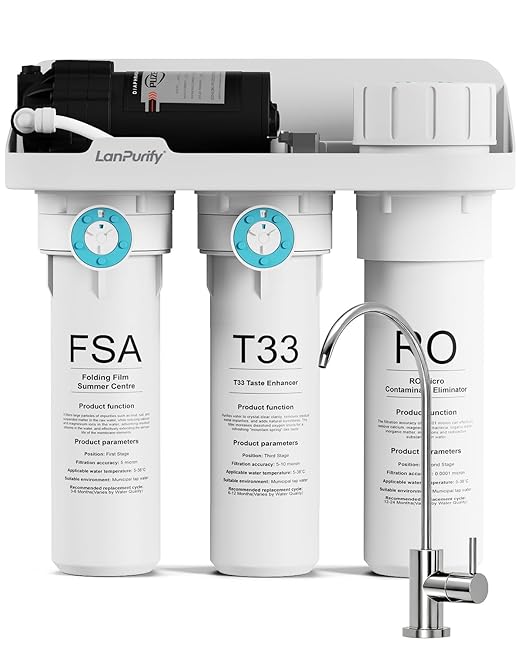 Reverse Osmosis System, 450 GPD Tankless 7-Stage Reverse Osmosis Water Filter, RO Water Filter System Under Sink, NSF/ANSI 58 Certified, 2:1 Pure to Drain