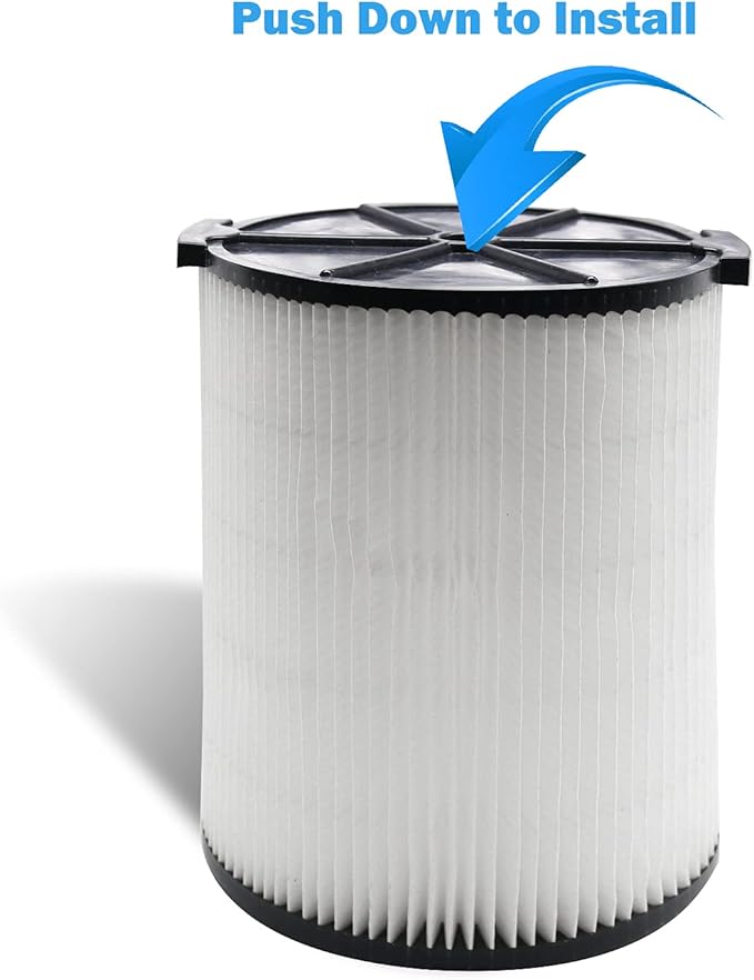 Standard Wet/Dry Vac Filter Vf4000 Compatible with RIDGID Shop vac filters 5-20 Gal & 6-9 Gal Husky Vacuum, Replacement Vf4000 Filter 1PACK - AquaVibe