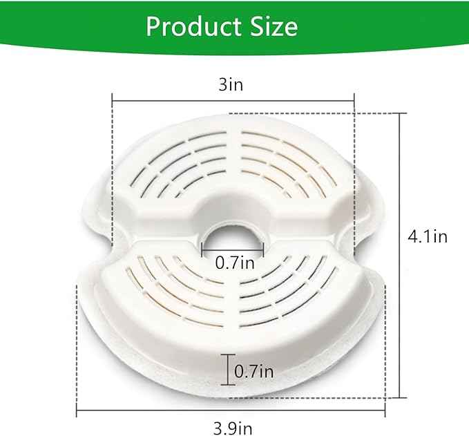 Cat Water Fountain Filters, 2 Pack Replacement Filters & 2 Pack Replacement Pre-Filter Sponges Set for 67oz, 84oz Automatic Pet Fountain Dog Water Dispenser