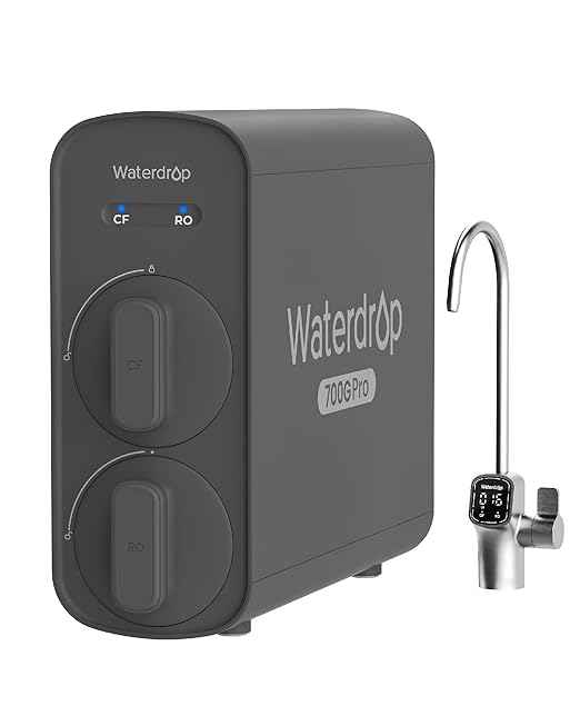 [ Dual Flow ] Waterdrop G5P700-Pro Reverse Osmosis System, NSF/ANSI 58 & 372 Certified, 700GPD Fast Flow Reverse Osmosis Water Filter, 7-Stage RO Water Filtration System, 2:1 Pure to Drain, LED Faucet