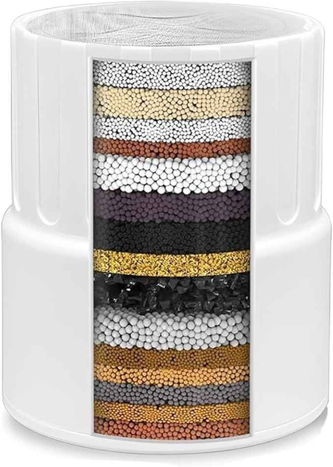 Replacement Filter for Shower Head,Compatible with JOLIE Filtered Shower Head,Multi-layer Stage Filter for Hard Water Remove Chlorine and Harmful Substances.（1 Pack） (1)