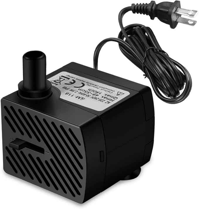DOMICA 3W 50GPH Mini Submersible Water Pump, Small Fountain Pump for Pond, Aquariums, Fish Tank, Tabletop Fountain, Pet Fountain, Indoor or Outdoor Fountain