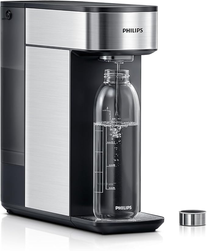 PHILIPS ADD907P2 Glass Bottles 2-Pack, 16.9oz, Compatible with ADD5930BK/37 Water Filter, Leakproof for Travel and Refrigeration, Not for Soda Machines
