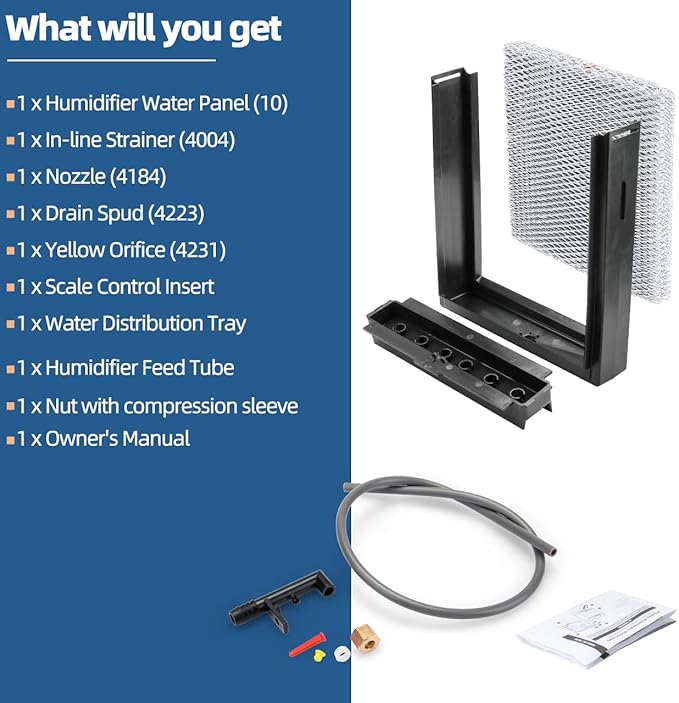 4793 Humidifier Maintenance Kit with Model No. 10 Water Panel Humidifier Filter Pad Compatible with AprilAire Whole-House Humidifier 550, 550A, 558 Humidifier Parts & Accessories