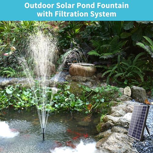 20W Solar Pond Pump with Pond Filter for Ponds 120